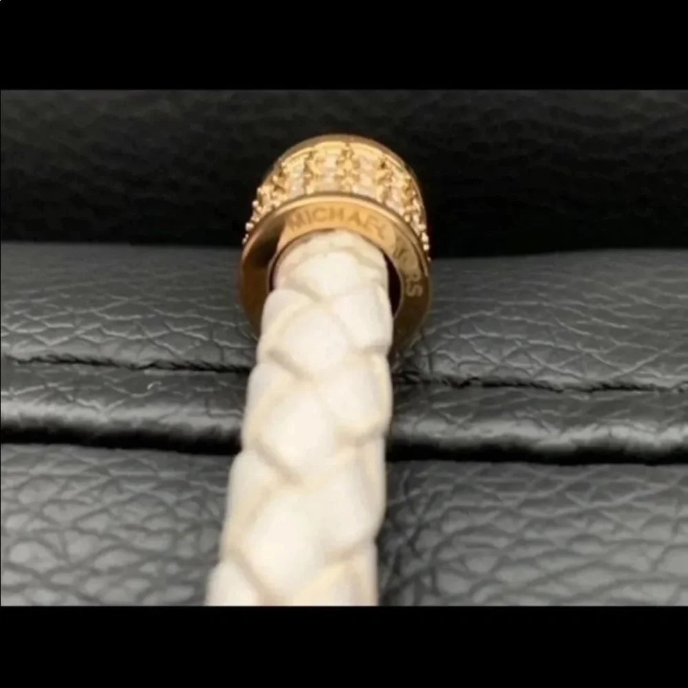 MICHAEL KORS Gold/White leather bracelet - Picture 3 of 6